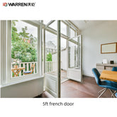 Warren 5ft Aluminium Internal French Doors With Black Glass Double Doors Interior